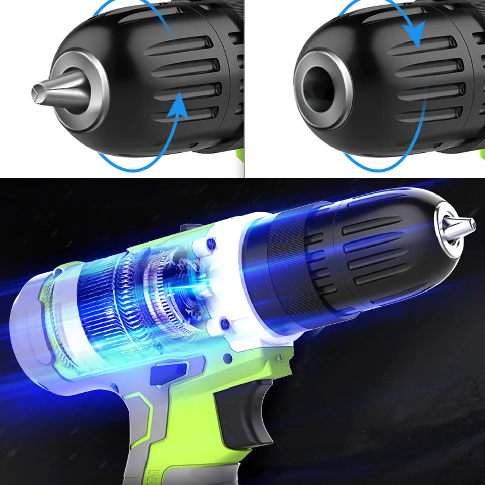 YIKODA 12v Cordless Drill Battery Rechargeable Electric Screwdriver With One Lithium Power Tools |