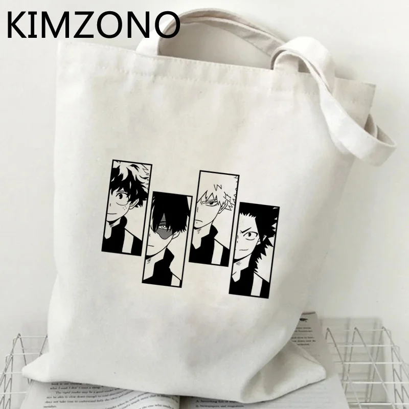 

My Hero Academia Todoroki Dabi Bakugou Boku No Hero Academia shopping bag cotton tote bolsas de tela bag bolsas reutilizables