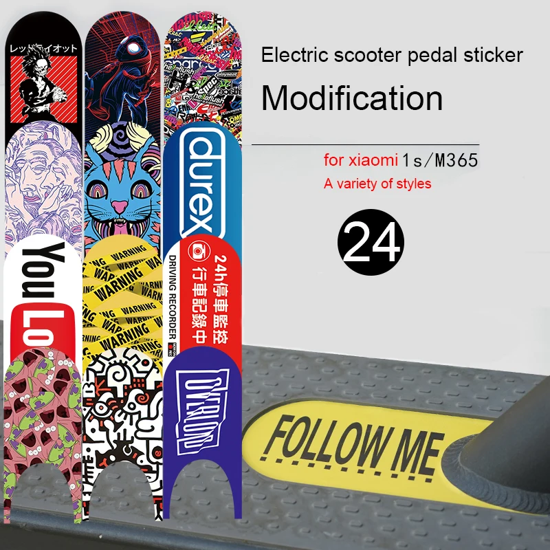 For xiaomi M365 1S Electric Scooter Personalized Footpad Sticker Modification Various Styles Choose PVC Waterproof
