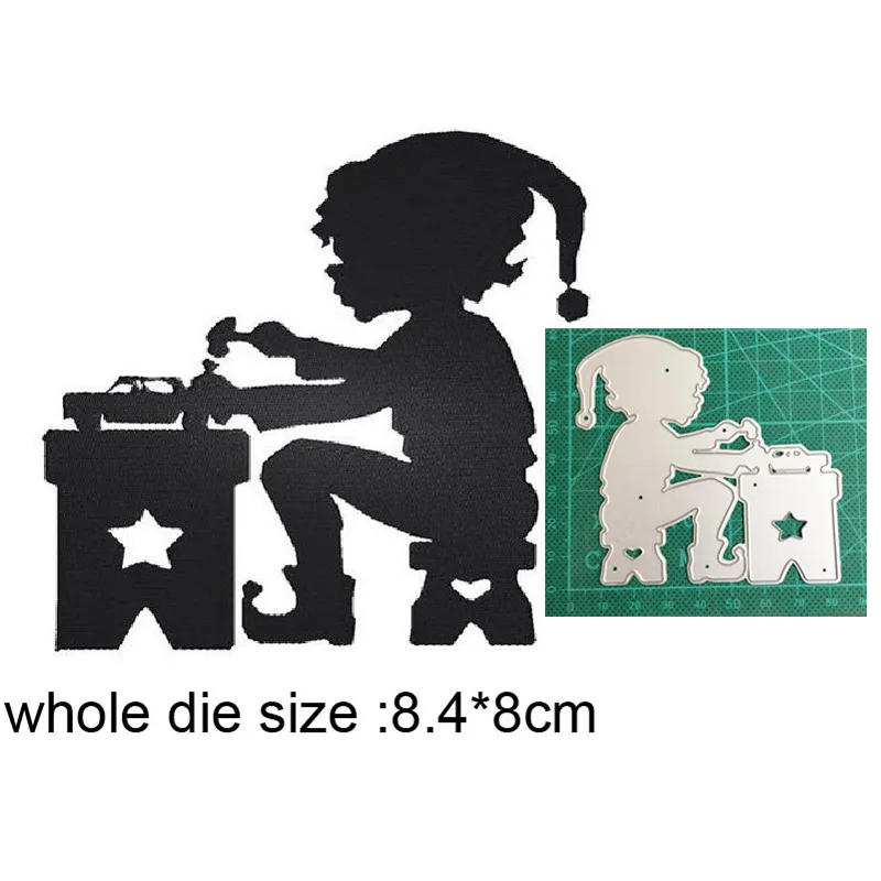 

Christmas Elves Gift New 2021 Metal Cutting Dies For DIY Scrapbooking Paper And Card Making Decorative Embossing Dies Craft Dies