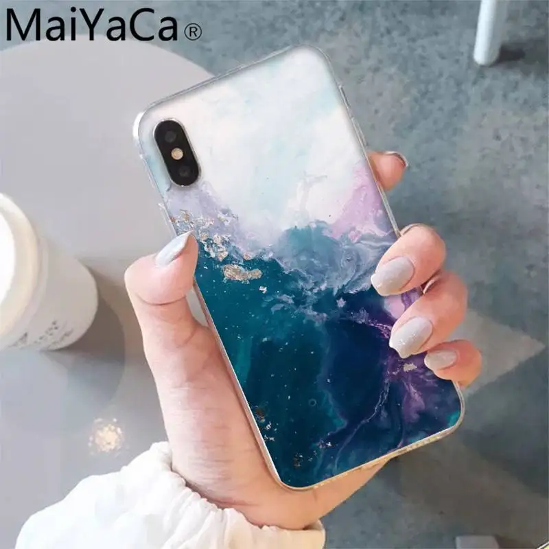 

MaiYaCa Marble Art Purple Soft Phone Case Capa for iPhone 12 8 7 6 6S Plus X XS MAX 5 5S SE XR 12 11 pro promax