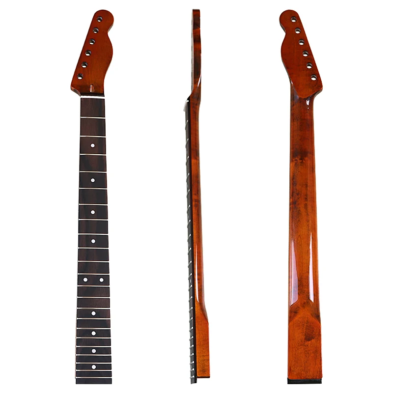 

TL Electric Guitar Neck Canada Maple Brown High Glossy TL Neck Strat Rosewood Fretboard 22 Frets Neck for Electric guitar