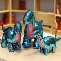 fashionable plush toys dinosaur sequin material dinosaur stuffed animals filled full baby room toys home decor of exquisite gift