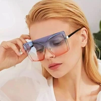 fashion oversized sunglasses women 2020 luxury brand rimless square sun glasses metal female shades uv400 men glasses gafas