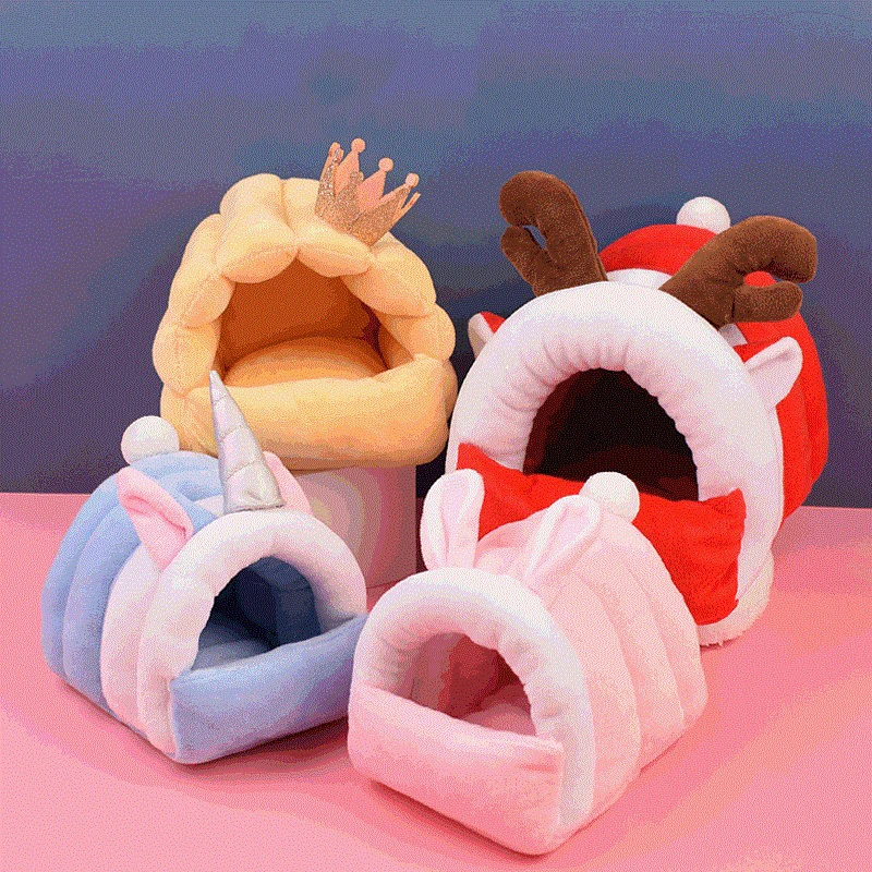 

Winter Hamster Nest Small Animal Pets Cage Mini Guinea Pigs Rabbit Sleeping Beds Warm House