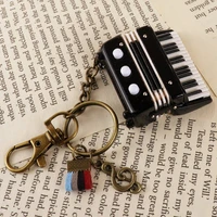 keyboard harp accordion snare drum keychain bag pendant couple creative gift musical instrument accessory