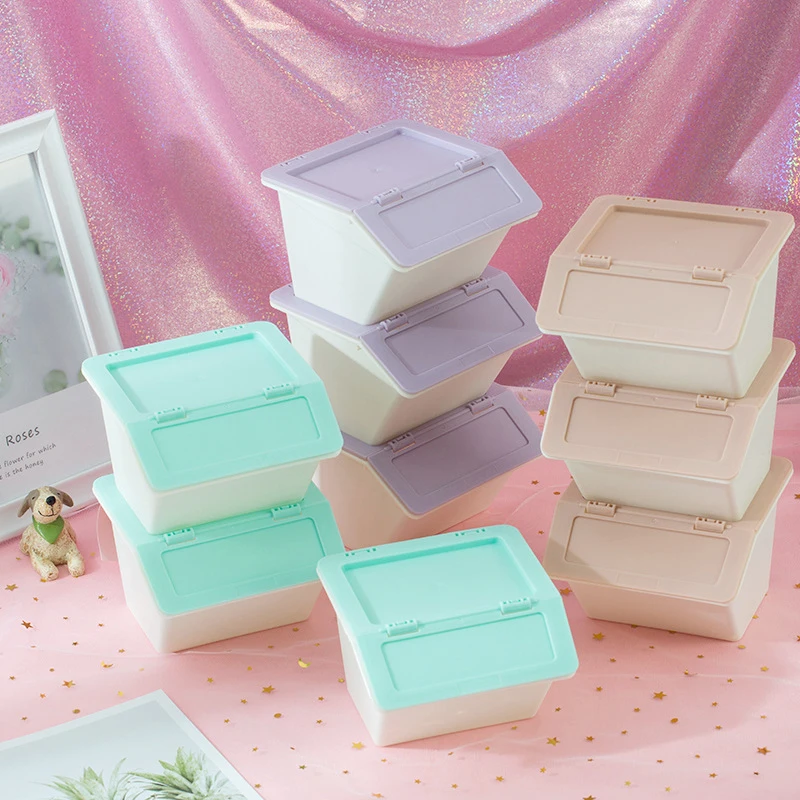 

Multifunctional Cute Plastic Storage Box for Cosmetics Lipstick Makeup Brush Stationery Earphone Small Sundries Container Case