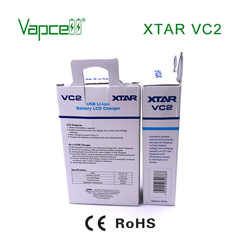 Vapcell зарядное устройство XTAR VC2