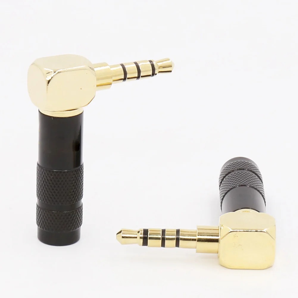 2 шт. Аксессуары Вилка правый угол 4 полюсный аудио конвертер прочный наушники