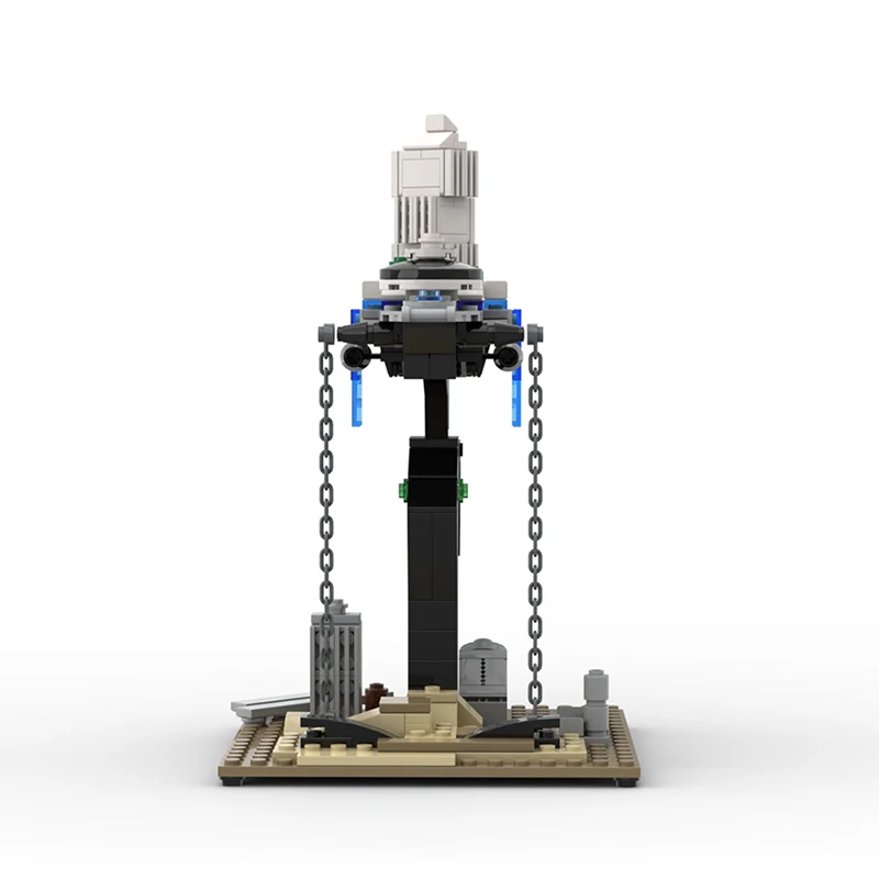 

MOC Castle the Sky Castle Spaceship Sculptures Suspended Gravity Building Blocks Dynamic Physics Balance Bricks for Child Gift