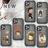 yoshitomo nara phone case for iphone 13 12 11 8 7 plus mini x xs xr pro max matte transparent cover