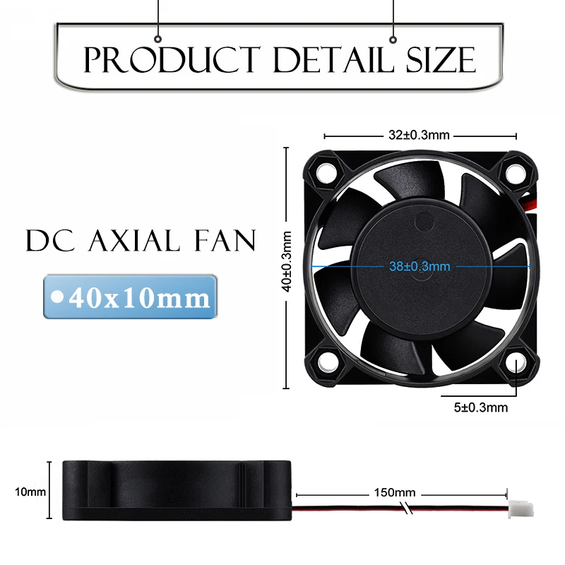 

1Piece Gdstime 5V 12V 24V 40x40x10mm Dual Ball Bearing Mini Small Brushless DC 3D Printer Cooling Fan 40mm 4010 Cooler Fan