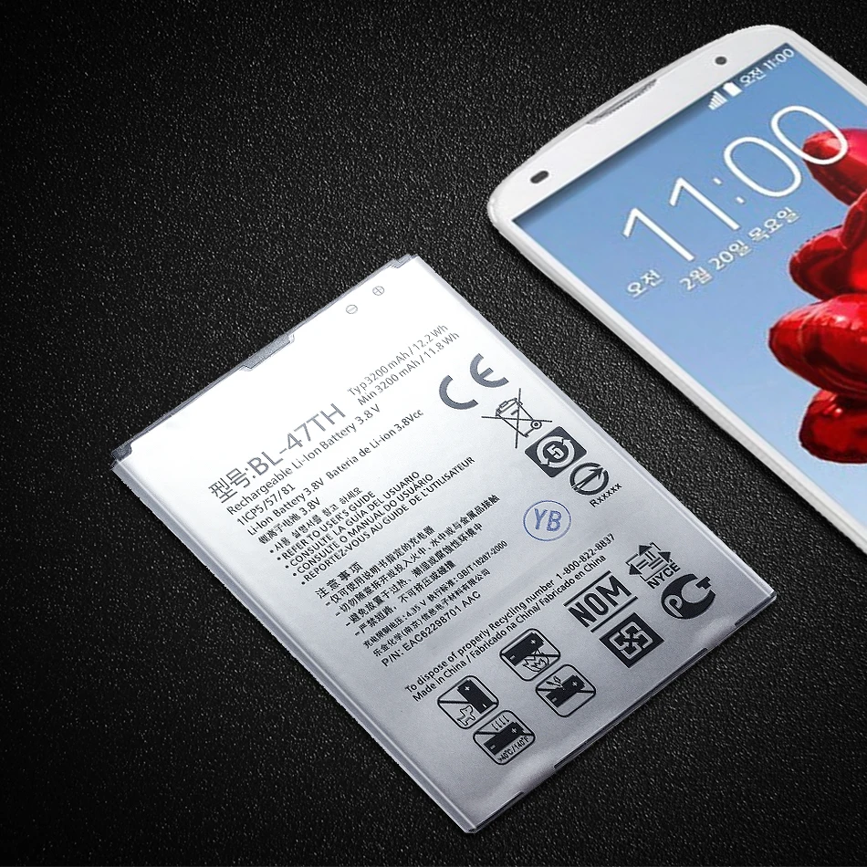 Сменный аккумулятор для LG Optimus G Pro 2 F350 F350K F350S F350L D837 D838 3200 мАч|Аккумуляторы