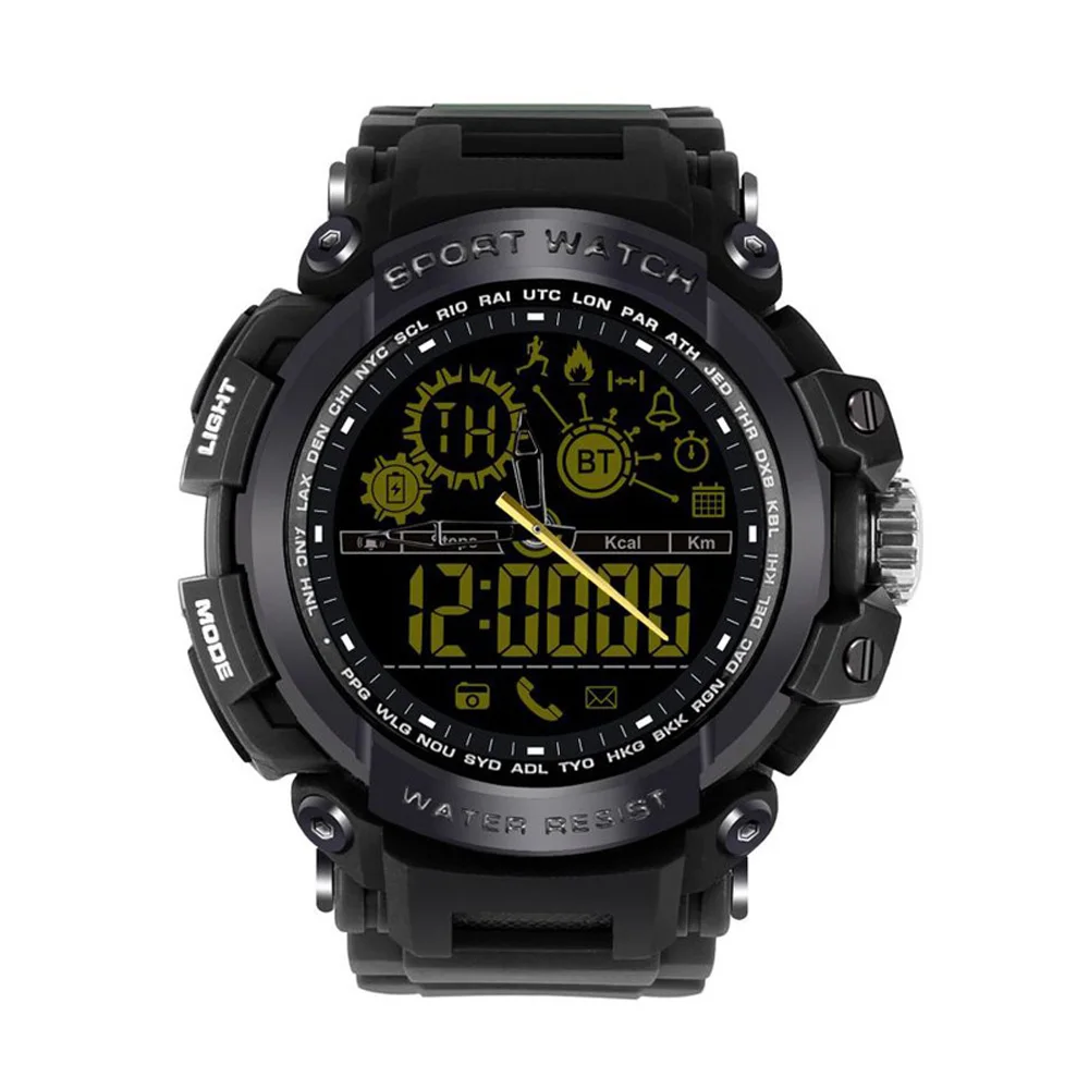 Многофункциональный фитнес-трекер 50 м Водонепроницаемый Bluetooth Smartwatch спортивный шагомер для смартфонов Android IOS SI-BW03 FSTN lcd