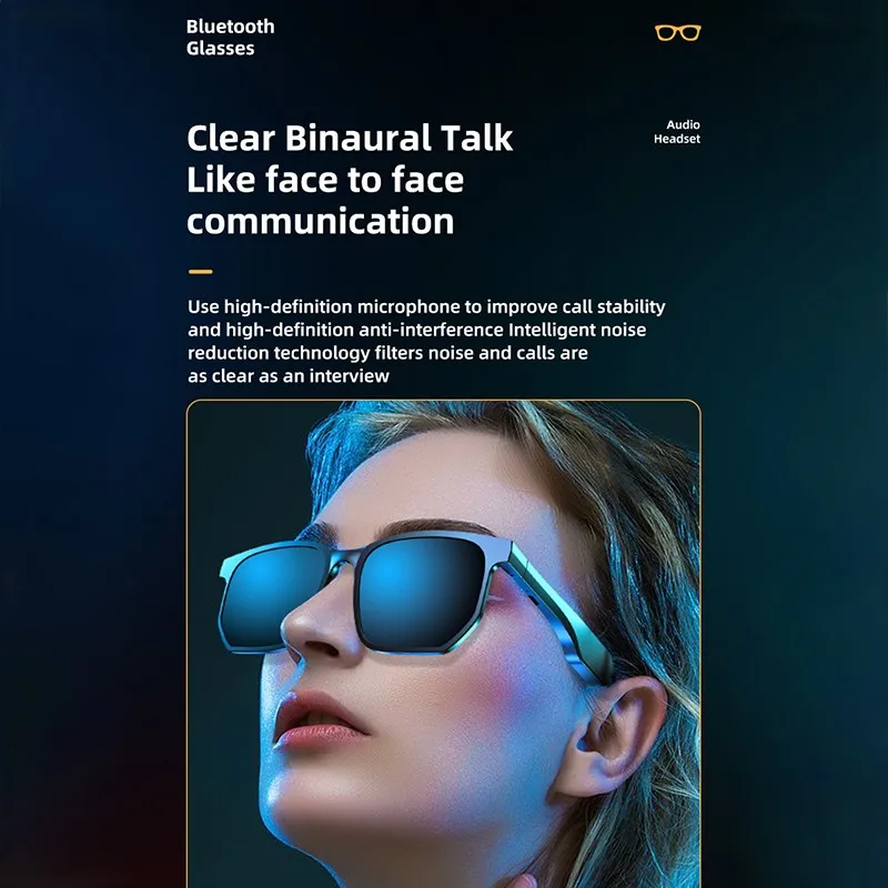 Новая умная Беспроводная Bluetooth-гарнитура 5 0 музыкальные очки уличные