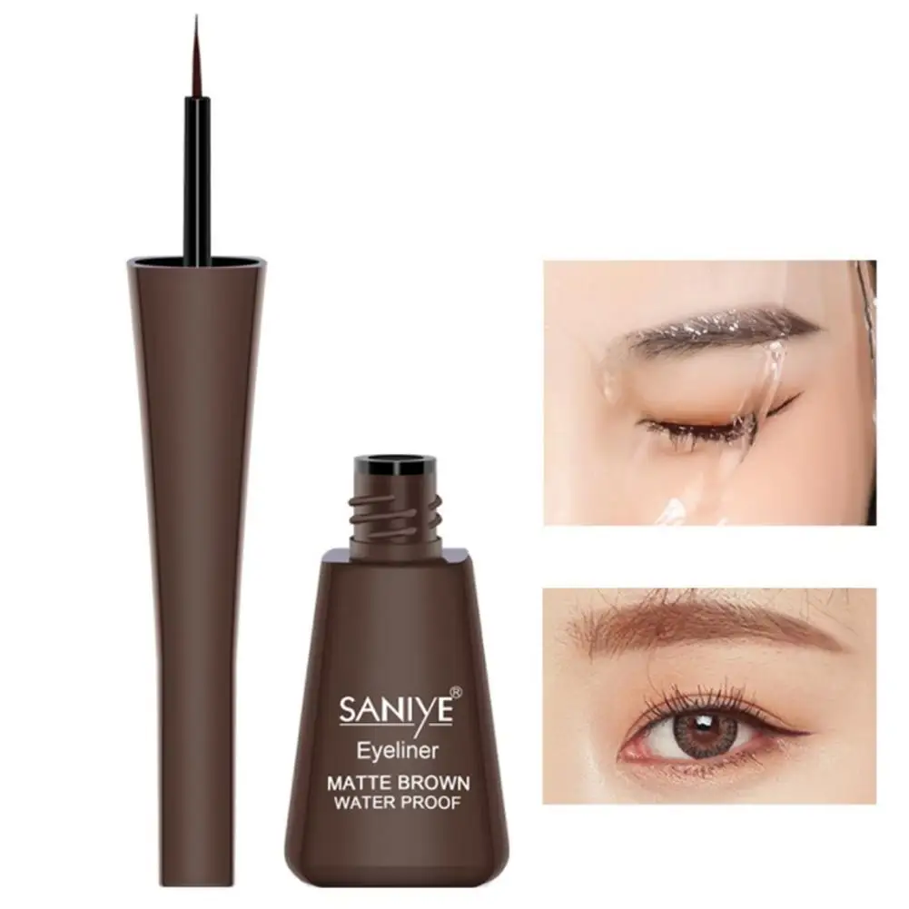 

Матовая жидкая подводка для глаз карандаш тонкая черная коричневая подводка для глаз карандаш стойкая водостойкая Женская Косметика для м...
