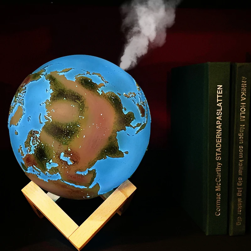 880 мл увлажнитель воздуха 3D земля лампы рассеиватель света для эфирных масел USB