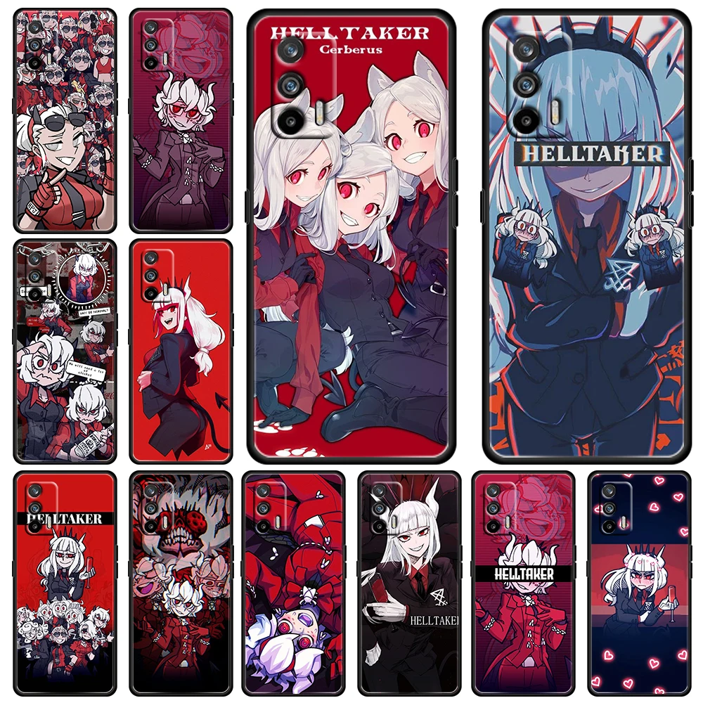 

Helltaker cute cartoon girl For OPPO Realme GT Explorer Master Neo Flash Edition C21 C20 C15 C11 C3 Soft Black Phone Case
