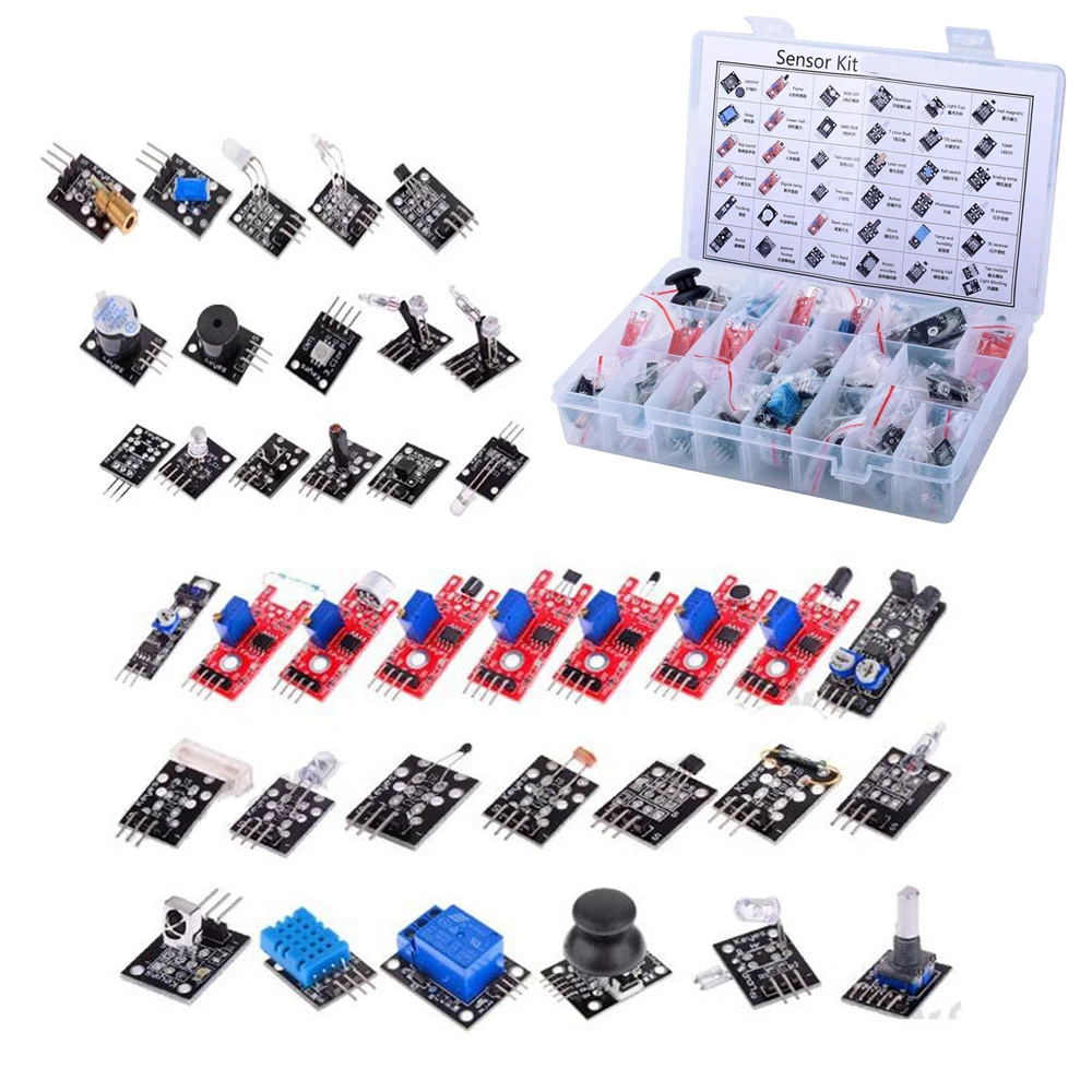 Комплект датчиков 37 в 1 для arduino Sensor s стартовый набор модулей UNO R3 MEGA2560 Raspberry Pi 4 |