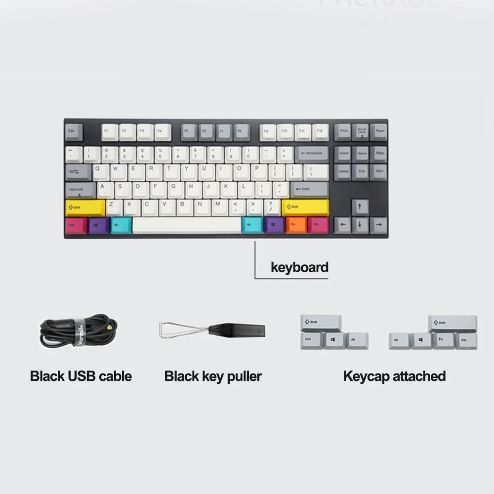 

Original Varmilo Mechanical Keyboard VA87M VA108M Vintage Days CMYK Wired White Backlight Cherry MX Switch PBT Keycap Gaming