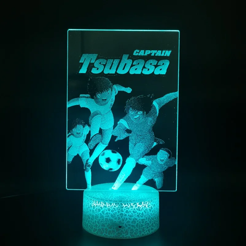 

Captain Tsubasa 3D LED Night Light Football Fans Gift Atmosphere Desk Picture Lamp Hotel Room Decor APP Control Anime Nightlight