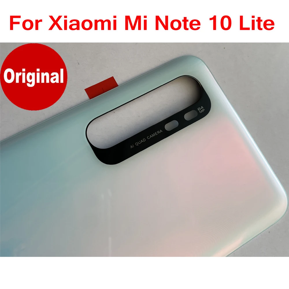 Задняя крышка корпуса для Xiaomi Mi Note 10 Lite стеклянная телефона с лентой оригинал Best