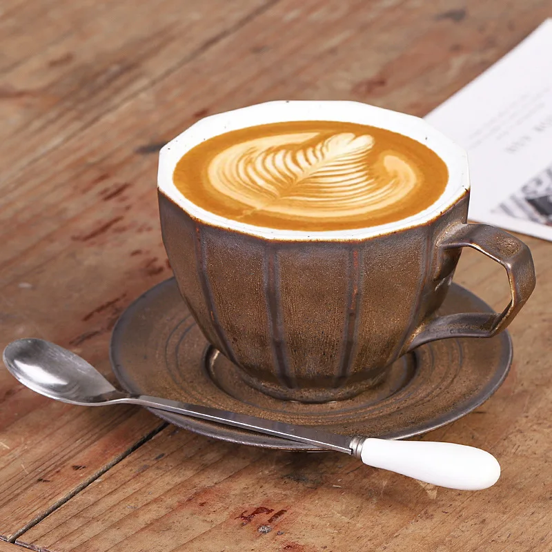 

Creative Mugs Coffee Cups with Coaster Vintage Trays Tea Ceramic Mug Espresso Cups Tableware Drinkware Personalized Gift Ideas