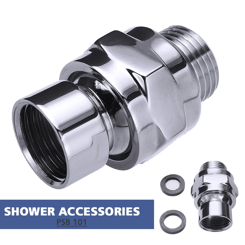 

Chrome Brass Ball Joint Shower Head Swivel Ball Arm Angle Adjustable Swivel Adapter Bathroom Hardware Standard G 1/2 Connections
