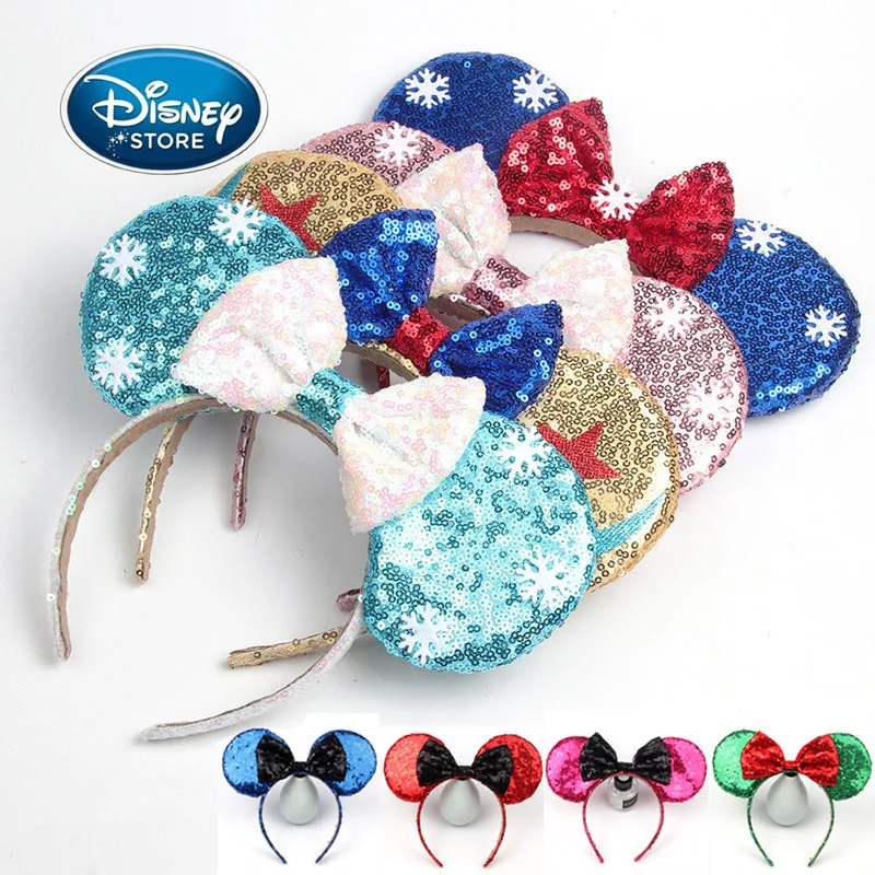 Disney ухо с изображением Эльзы из мультфильма Холодное сердце Анны блестками и