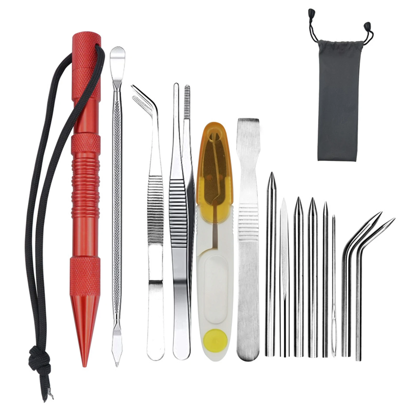 

14 шт., набор алюминиевых шнурков для кожи