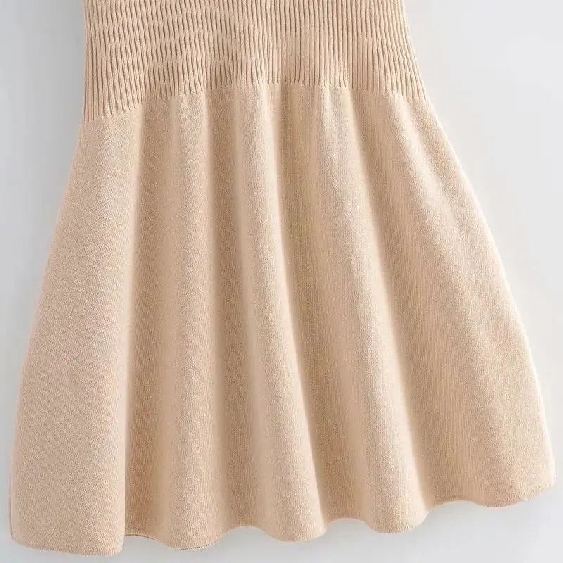 

2021 Summer women holiday Elastic sleeveless Waist Jersey Dress O Neck Ladies sexy Mini Knit Dresses Slim A-Line Vestidos Mujer