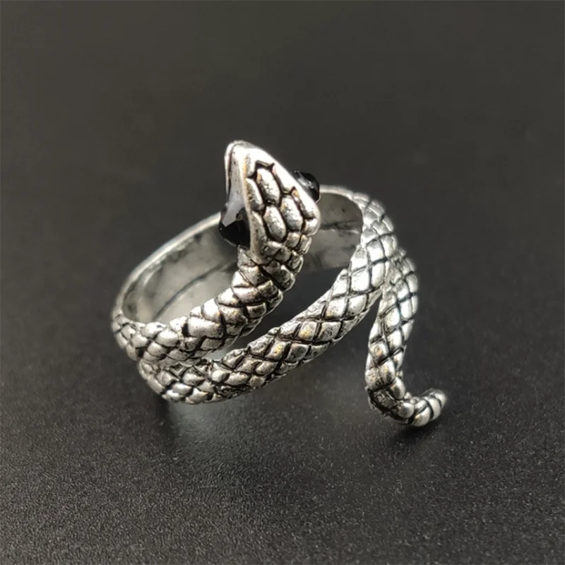 

Hyperbole Animal style Snake Ring Personality Stereoscopic Retro Opening Adjustable size Ring Fashion Jewelry Gift for Men Women