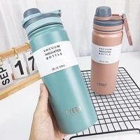 large capacity stainless steel thermos vacuum flask insulated tumbler with rope thermo bottle portable sports bottle 530ml