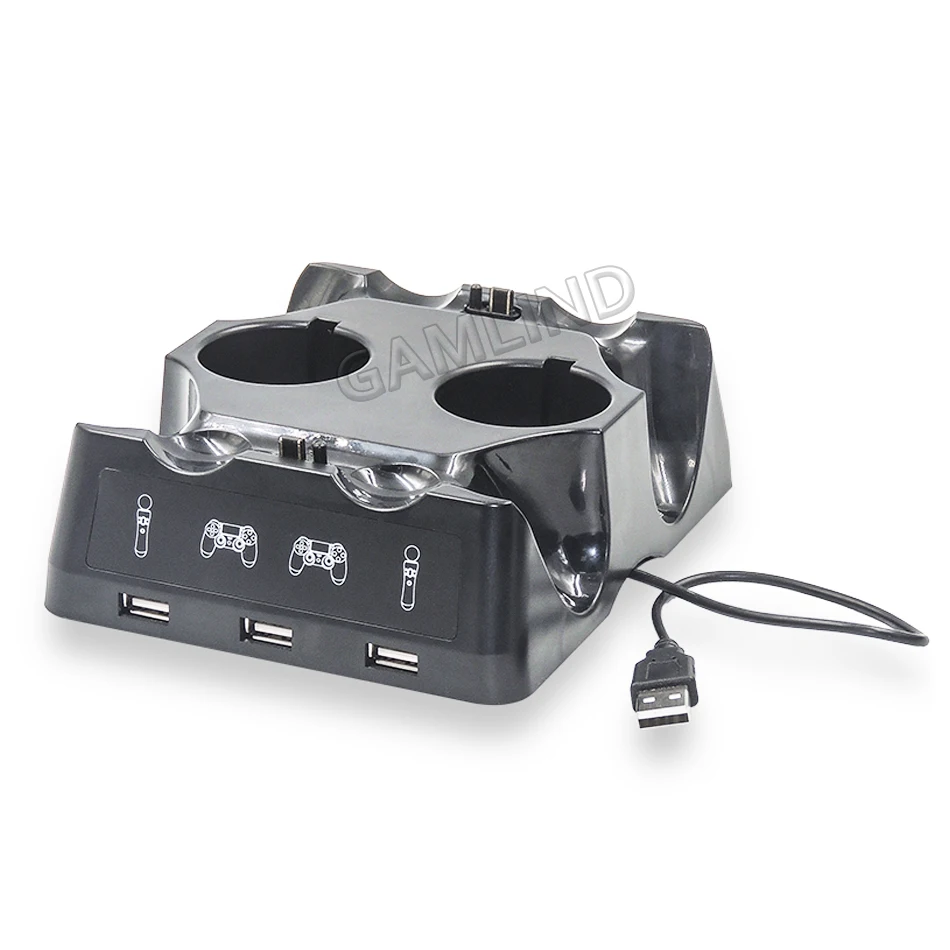 Newest PS4 PS Move VR PSVR Joystick Gamepad Charger Stand Controller Charging Dock for 4 Games Accessories | Электроника