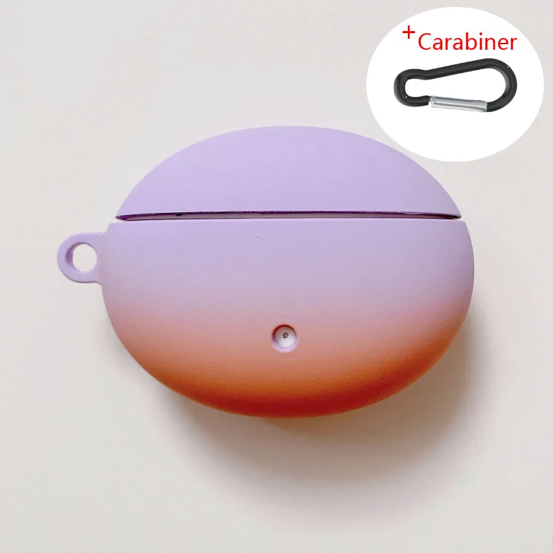 

for Huawei Freebuds 4i gradient rainbow hard shell cover, suitable for Freebuds 4i earphone accessory carabiner