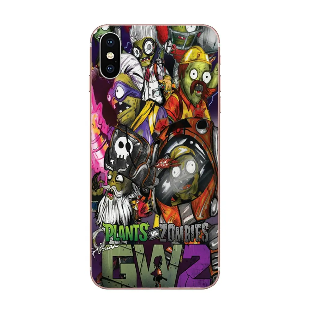 Мягкий Кап Coque с изображением героев Plants Vs Zombies Растения против Зомби для samsung Galaxy