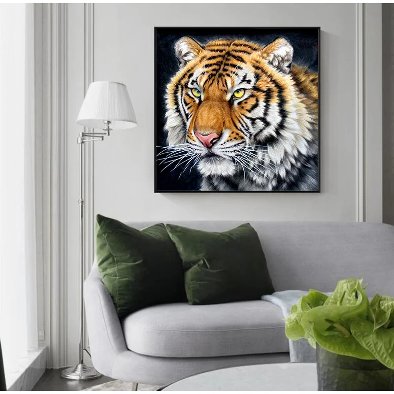Настенная картина с головой тигра на холсте скандинавский постер и принты
