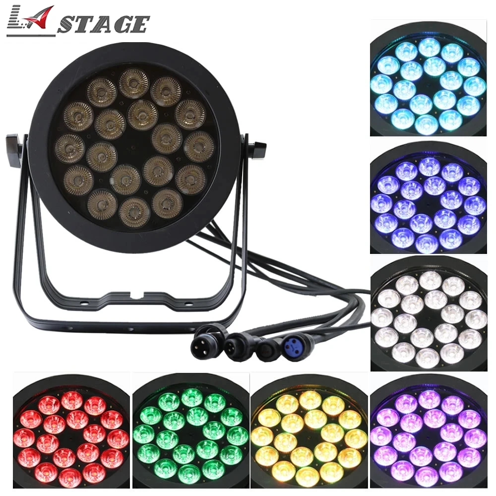 

Free shipping Led Par 18*18w RGBWA UV 6in1 Led Par Light Led Par Can Stage DJ Disco Strobe Beam Brightest Club