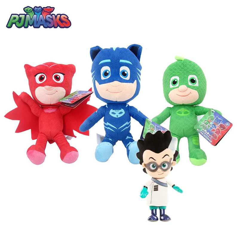 Мультяшные маски PJ 4 шт. плюшевые игрушки Аниме фигурки Catboy Owlette Гекко для