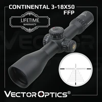 vector optics continental 3 18x50 hd ffp hunting riflescope 34mm 110mil zero stop 90 light optic rifle scopes 338 lapua