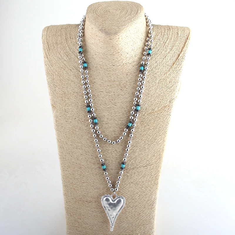 Модные богемные этнические ювелирные изделия с металлическими бусинами/длинное