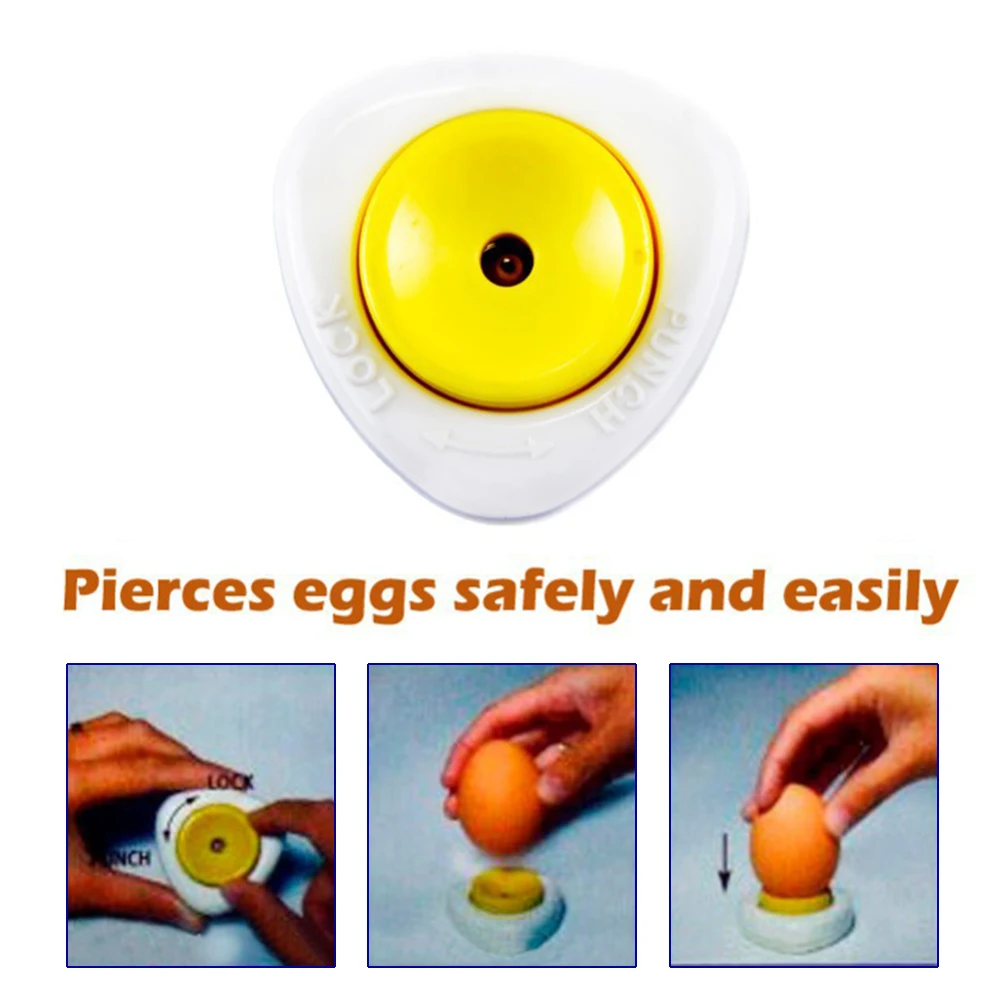 

Creative Egg Piercer Pricker Dividers Beater With Lock Kitchen Craft Semi-Automatic Kitchen Dining Bar Cooking Tools Egg Tools