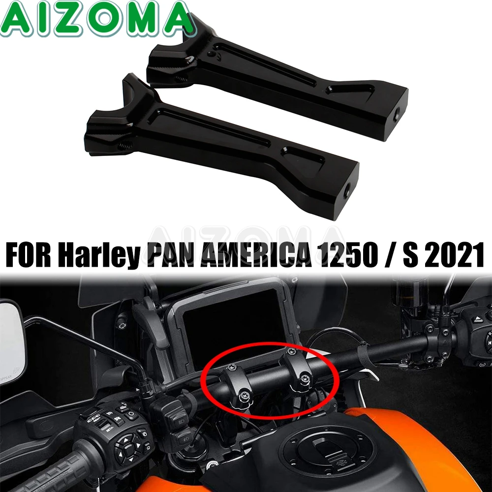 

Мотоциклетные аксессуары, алюминиевые высокие хомуты с ЧПУ на руль для HARLEY PAN AMERICA 1250 S PA1250 PAN AMERICA a1250 S 2021 2020