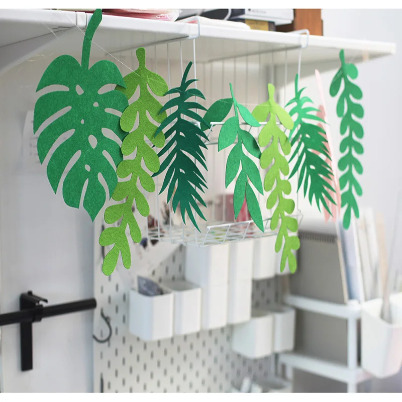 Гавайские вечерние украшения для свадьбы 6 шт. ручной работы листья из ткани