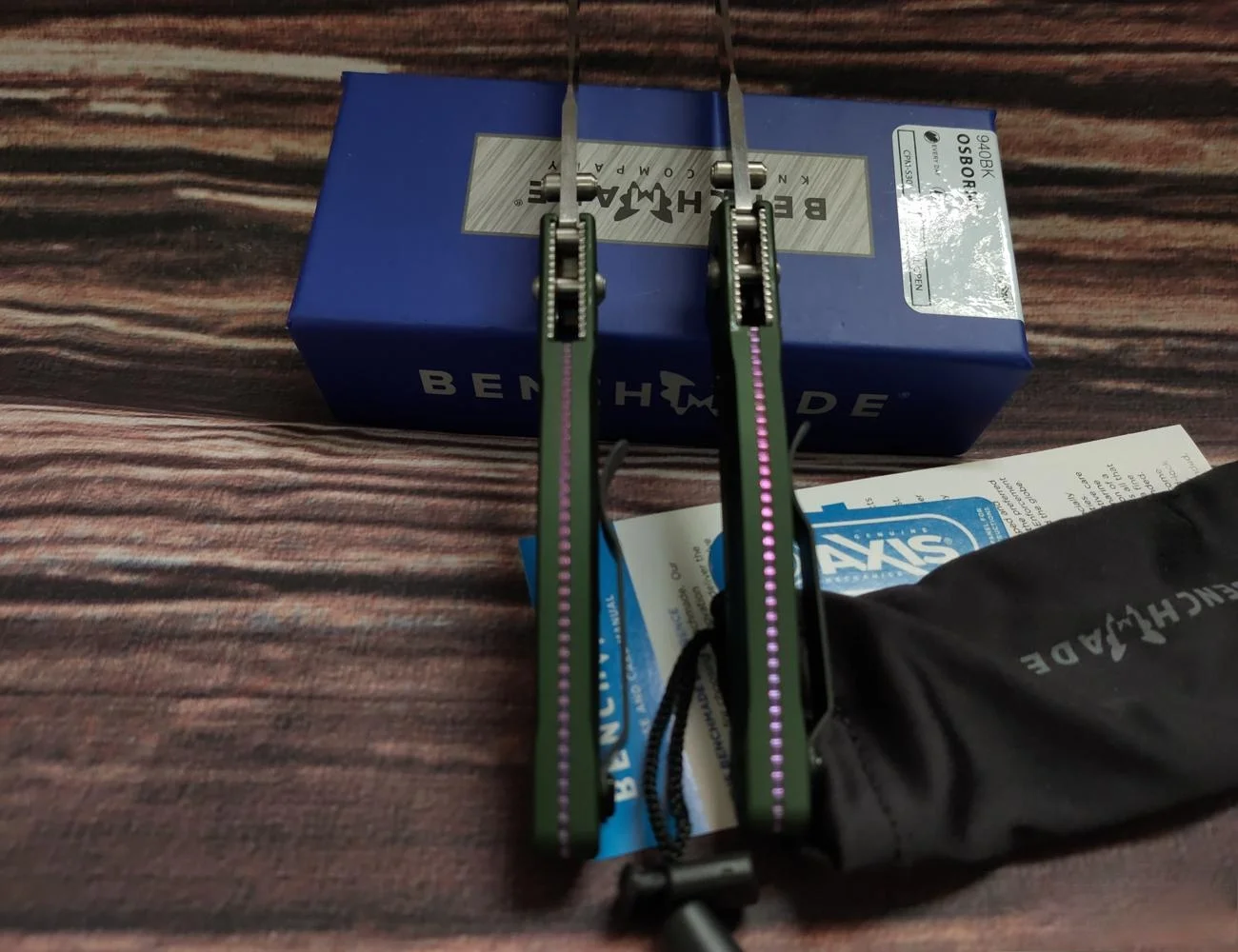 Benchmade-cuchillo plegable Osborne 940, hoja lisa de satén, 3,4 