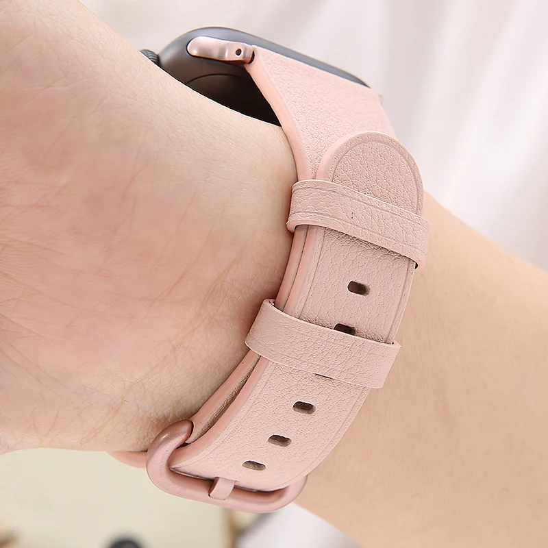 Ремешок для Apple watch ремешок 44 мм 40 мм кожаный браслет сюрприз ремень для correa Apple iwatch 42 мм 38 мм серия 4 3 2 1 Аксессуары