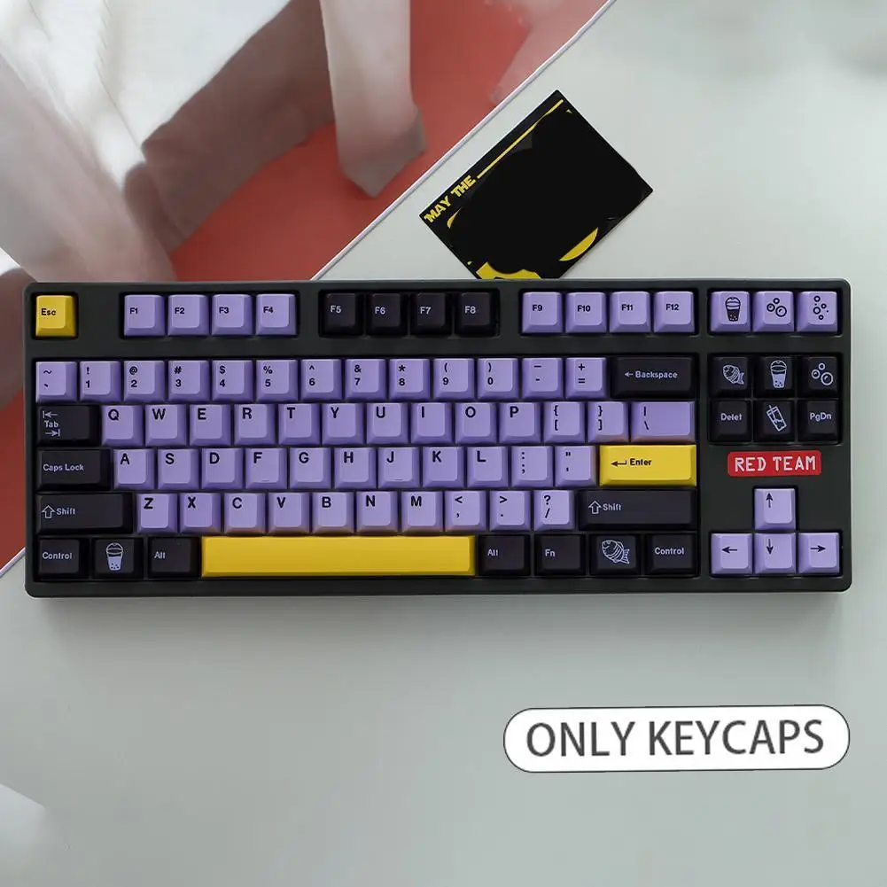 

1 Set GMK Taro Keycaps PBT Dye Sublimation Keycap Profile Key Caps With 2U 1.75U Shift ISO Enter 6U 6.5U For MX Switches
