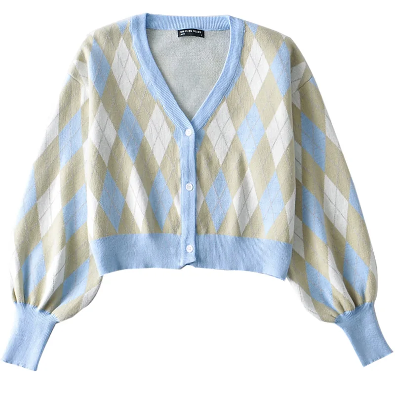 Французский Стиль Ретро ромбовидная решетка Цвет Block (цветовой блок) с v образным