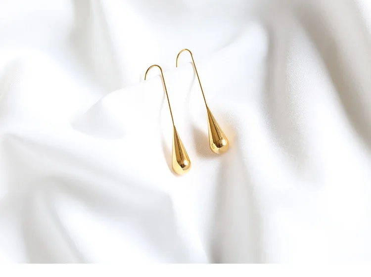 

Hot Sale European Style Gold Simple Ins Drop Hanging Dangle Earrings 2021 New Trend Fashion Women Jewelry for Party, Birthday