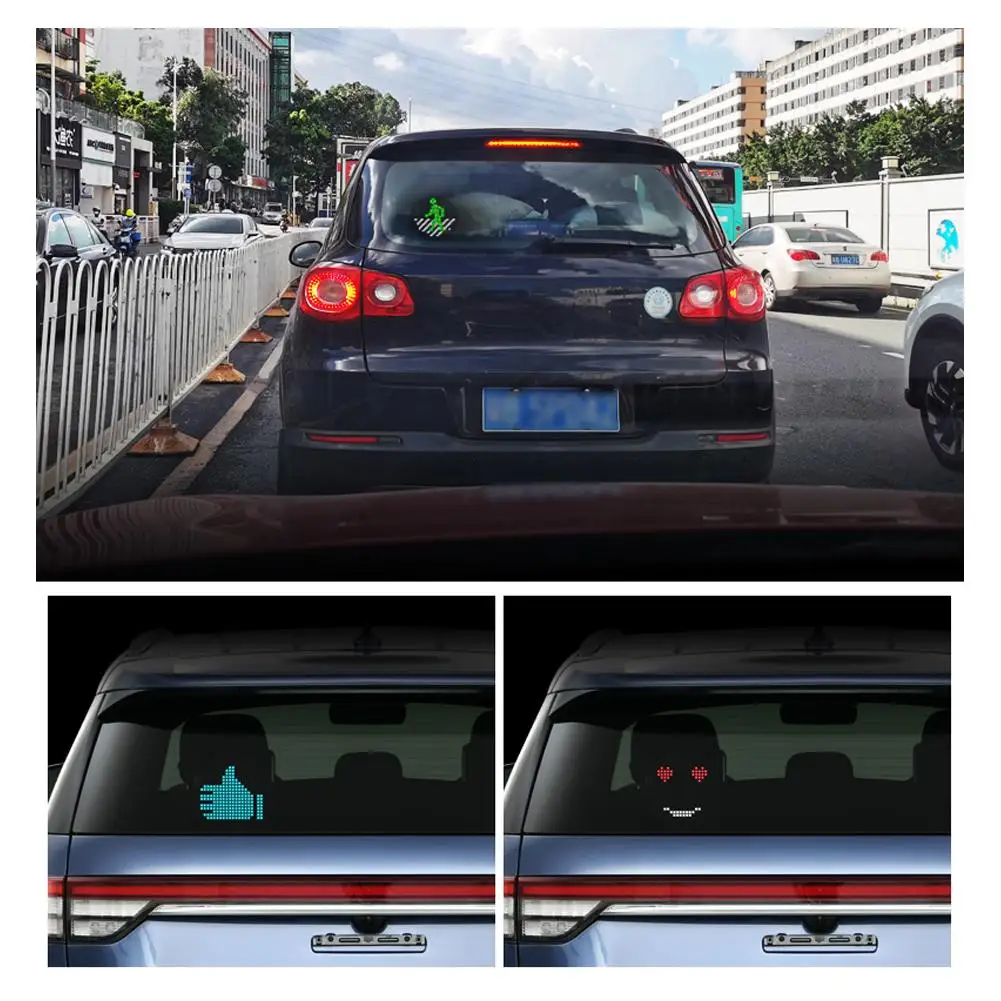 

EM01 Car Auto Smart APP Control Bluetooth 5.0 Expression Display RGB LED Lamp